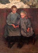 Leon Frederic Two Walloon Country Girls Germany oil painting artist